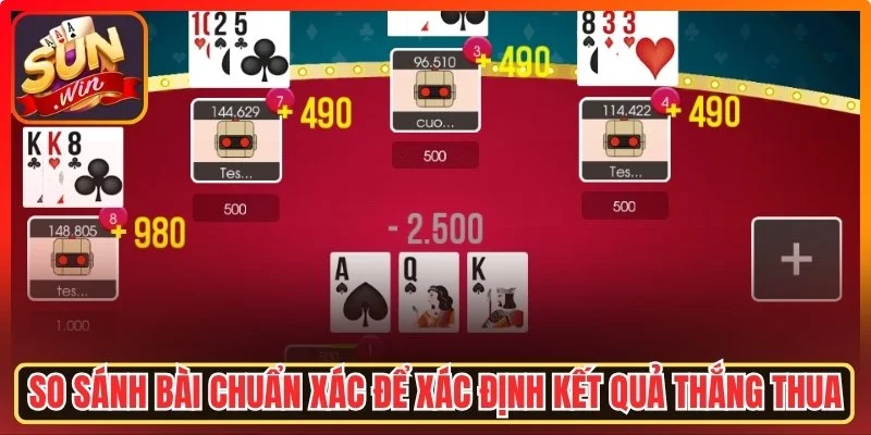 So sánh bài chuẩn xác để xác định kết quả thắng thua