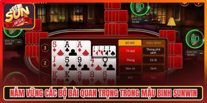 Nắm vững các bộ bài quan trọng trong Mậu Binh