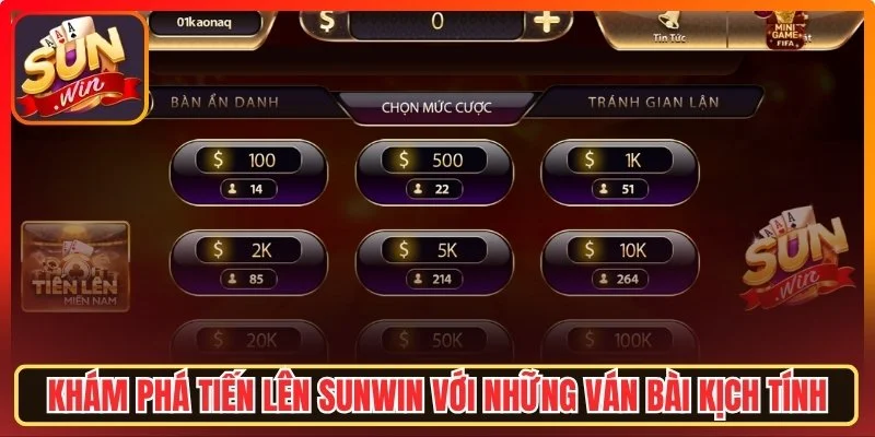 Khám phá Tiến Lên Sunwin với những ván bài kịch tính