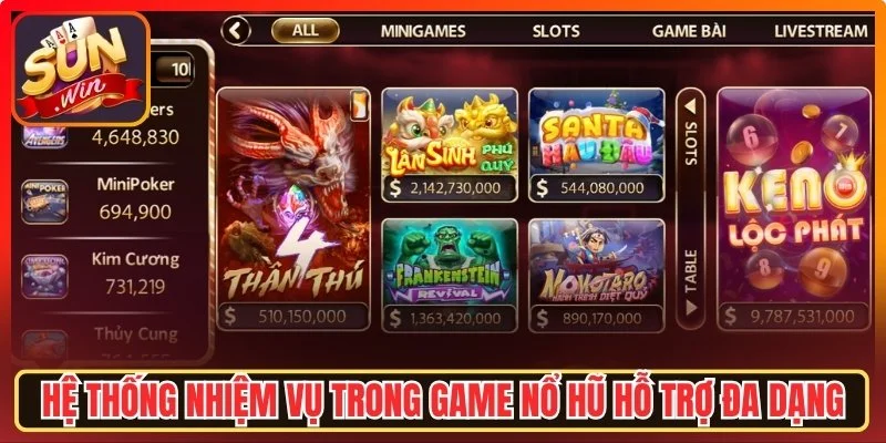 Hệ thống nhiệm vụ hỗ trợ đa dạng