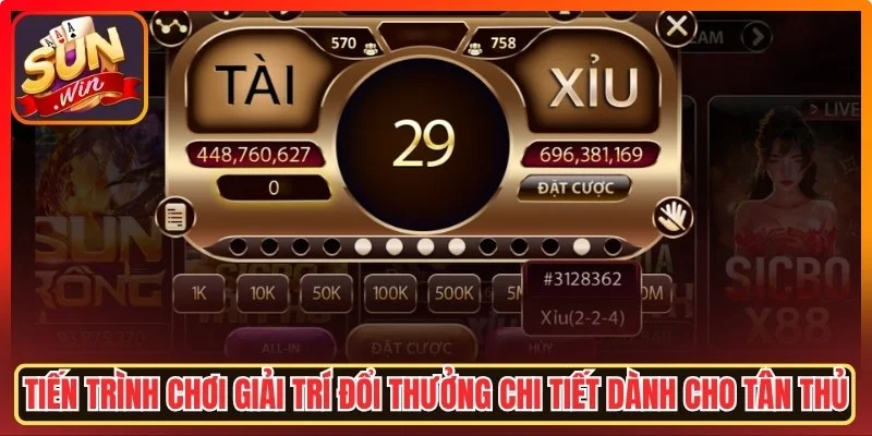 Tiến trình chơi giải trí đổi thưởng chi tiết dành cho tân thủ